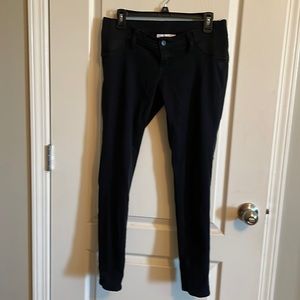 Skinny legged black maternity jeans